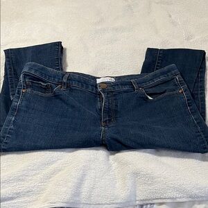 LOFT Women's Dark Blue Straight Leg Jeans